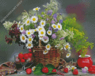 Cool Daisy In A Vase Diamond Painting
