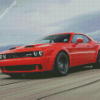 Fast Red Dodge Challenger Scat Diamond Painting