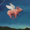 Flying Pig Art Diamond Painting