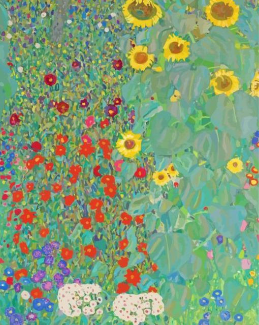 Gustav Klimt Flowers Art Diamond Painting