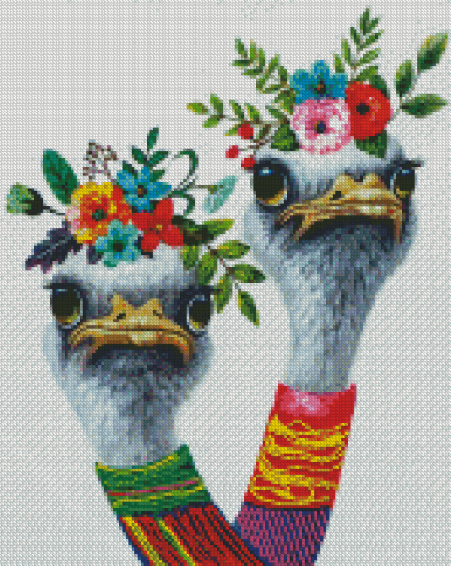 Two Ostriches Diamond Painting