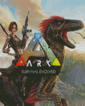 Ark-Survival Evolved Video Game Poster Diamond Painting