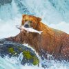 Bear Fishing Diamond Painting