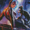 Cat And Catwoman Diamond Painting