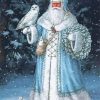 Father Frost And Owl Diamond Painting