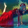 Girl Anime Under Tree Diamond Painting