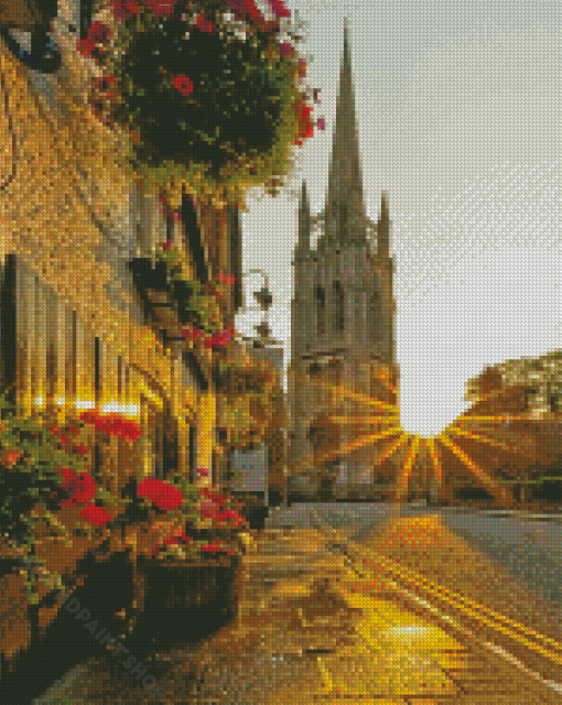 Louth Church View At Sunset Diamond Painting