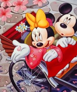 Mickey And Minnie In Japan Diamond Painting