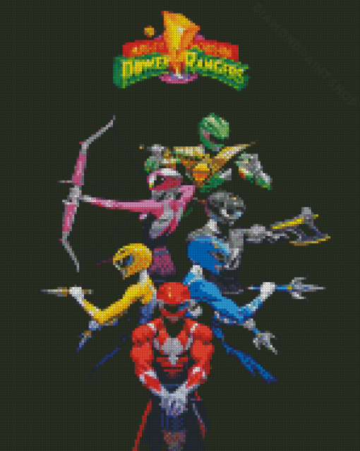 Mighty Morphin Power Rangers Poster Diamond Painting