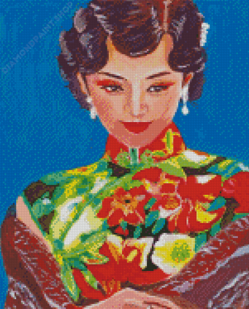 Oriental Lady Diamond Painting