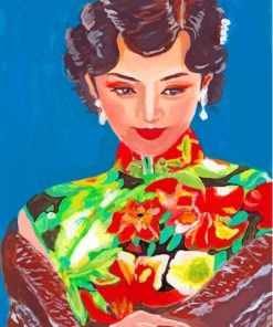 Oriental Lady Diamond Painting