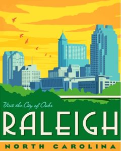 Raleigh North Carolina Poster Diamond Painting