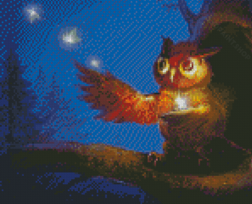The Magic Owl Bird Diamond Painting