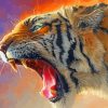 Tiger Roaring Diamond Painting