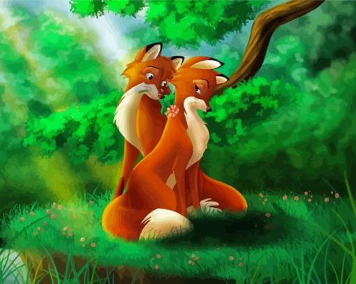 Tod And Vixey Couple Diamond Painting