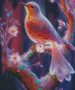 Aesthetic Floral Bird Diamond Painting