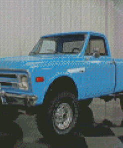 Blue 1968 Chevrolet Truck Diamond Painting