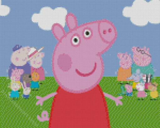 Cool George Pig Diamond Painting