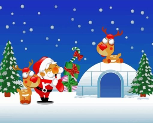 Cute Christmas Cartoon Diamond Painting