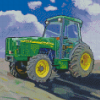 Green Farm Tractor Diamond Painting