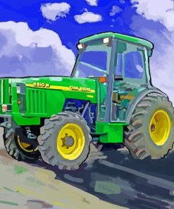 Green Farm Tractor Diamond Painting