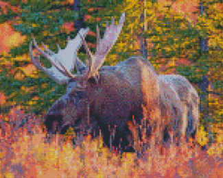 Moose Wildlife Animal Diamond Painting