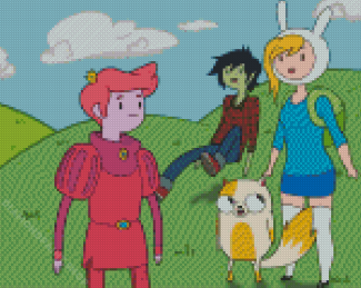 Adventure Time Fionna And Cake Characters Diamond Painting