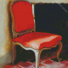 Antique Chair In Red Diamond Painting