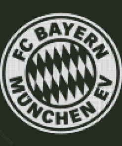 Black And White Bayern Munich Logo Diamond Painting