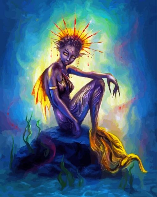 Black Mermaid Diamond Painting