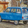 Blue Citroen Ami 8 Car Diamond Painting