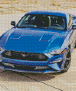 Blue Mustang Ford Car Diamond Painting