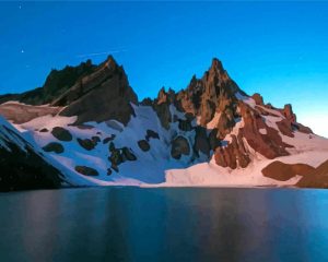 Broken Top At Night Diamond Painting