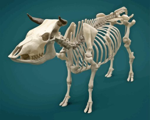Bull Skeleton Anatomy Diamond Painting