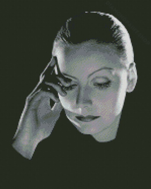 Close Up Black And White Greta Garbo Diamond Painting