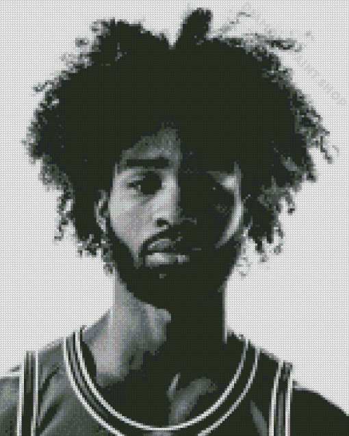 Coby White Basketballer Black And White Diamond Painting