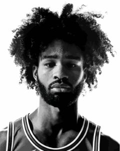 Coby White Basketballer Black And White Diamond Painting