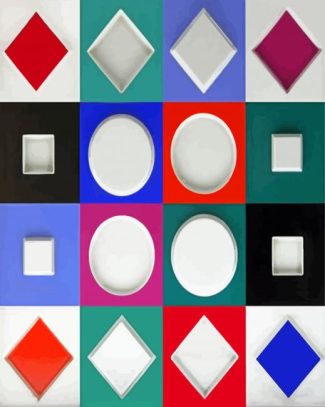 Composition Carrée Relief Vasarely Diamond Painting