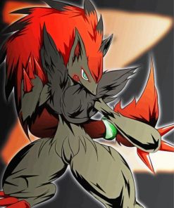 Fox Zoroark Pokemon Anime Diamond Painting