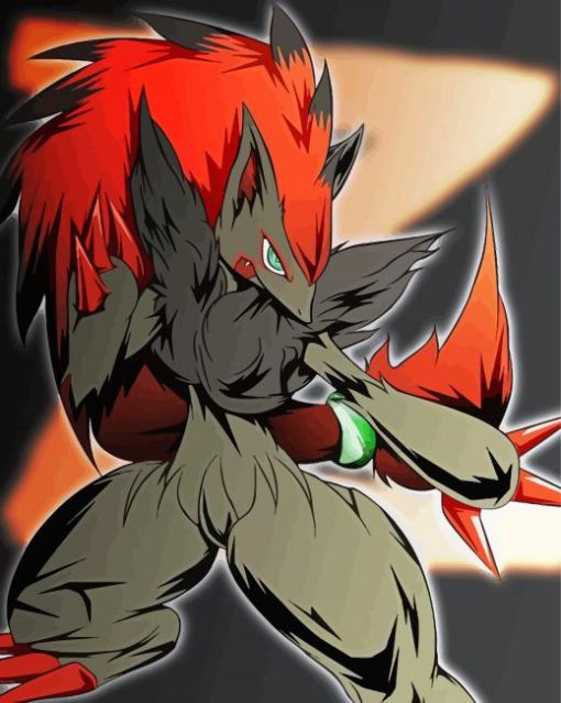 Fox Zoroark Pokemon Anime Diamond Painting