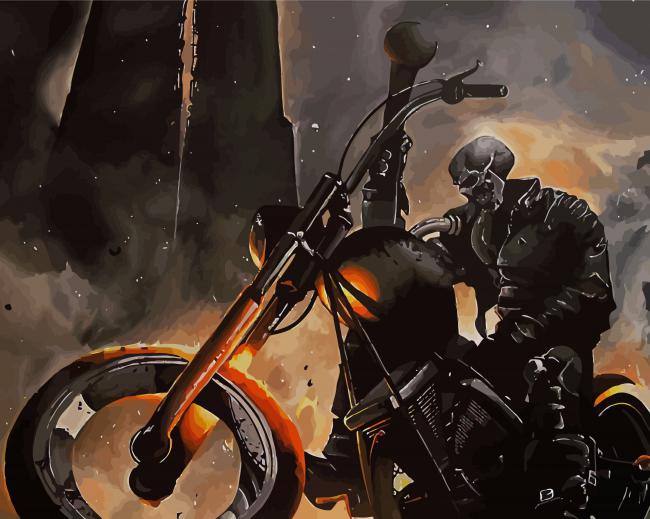 Ghost Rider Marvel Art Diamond Painting 