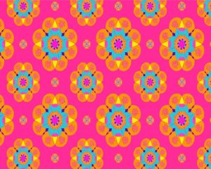 Indian Pattern Flowers Art Diamond Painting