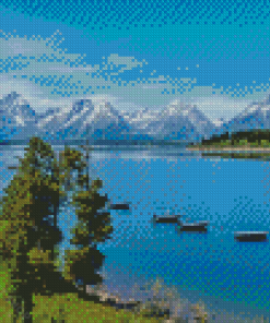 Jackson Lake Grand Teton National Park Diamond Painting