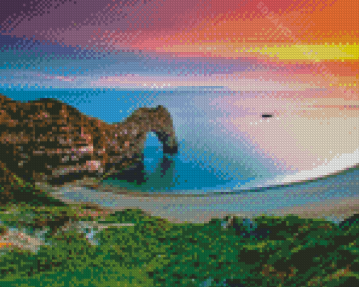 Landscape Of Sea Sunset Diamond Painting