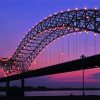 Memphis Bridge Sunset Diamond Painting