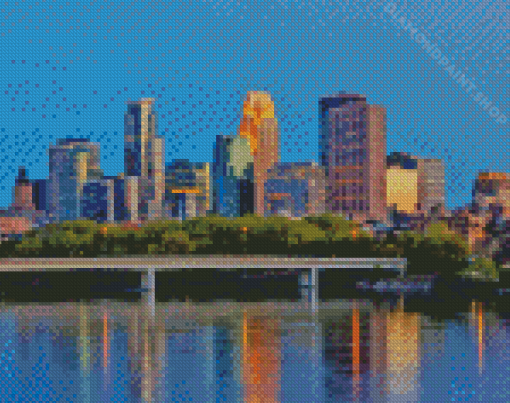 Minneapoli Skyline Diamond Painting