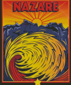 Nazare Big Waves Poster Diamond Painting