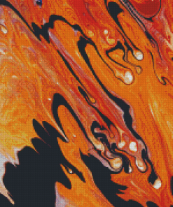 Orange Abstract Diamond Painting