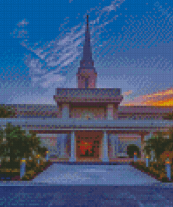 Orlando Temple Sunset Diamond Painting