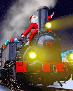 Santa Train Diamond Painting